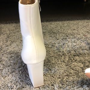 White high heel boots